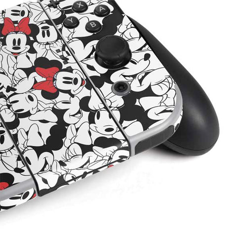 Disney Minnie Mouse Red Color Pop Face Pattern Nintendo Switch OLED (2021) Skin